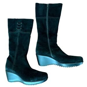 La Canadienne Galaxy Waterproof Suede Boot Black 22438 size 9.5